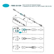 ШРУС ВНУТРЕННИЙ ПЕРЕДНИЙ ПРАВЫЙ С ПРОМЕЖУТОЧНЫМ ВАЛОМ (1.6, АКПП) MAZDA 3 (BK) (02-09)