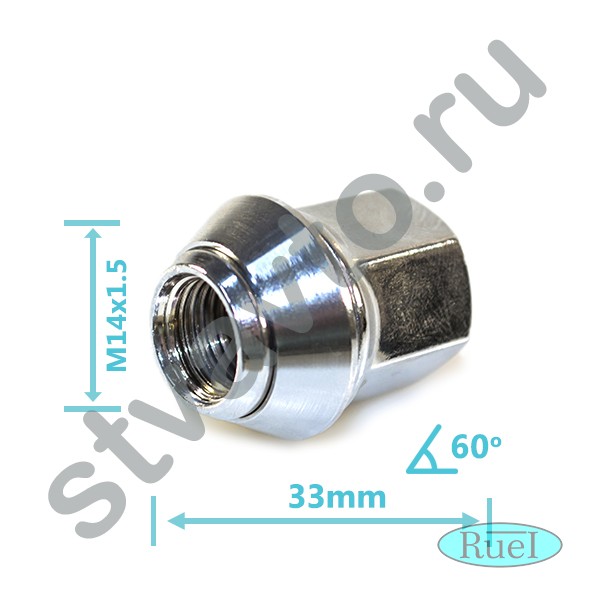 ГАЙКА КОЛЕСА (M14X1.5/КОНУС/ЗАКРЫТАЯ/ 33 ММ) ACURA MDX (07-13), HONDA LEGEND (06-11), PILOT (08-15),