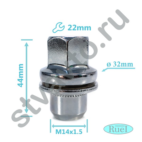 ГАЙКА ЛИТОГО КОЛЕСНОГО ДИСКА LAND ROVER DISCOVERY III (04-09), DISCOVERY IV (09-16), RANGE ROVER III