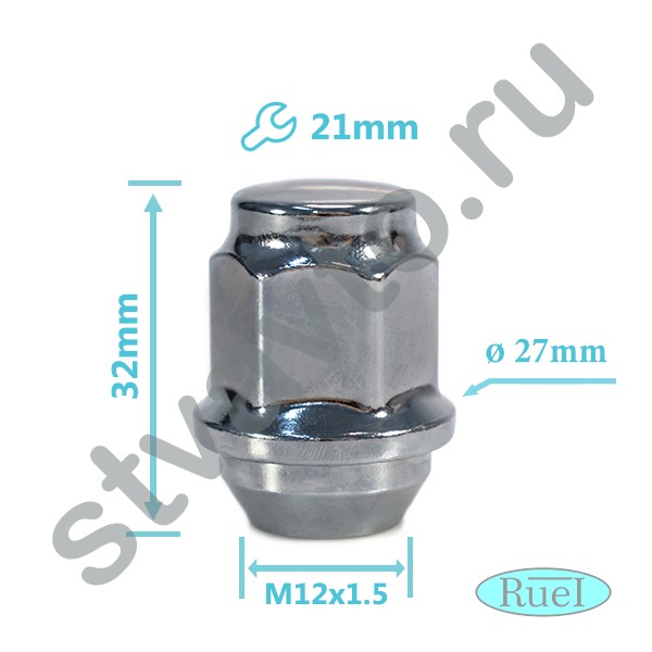 ГАЙКА КОЛЕСНАЯ (M12X1.5, КОНУС, ЗАКРЫТАЯ 31ММ) HYUNDAI ELANTRA (00-11), I30 (07-12), I30 (12-Н.В), S