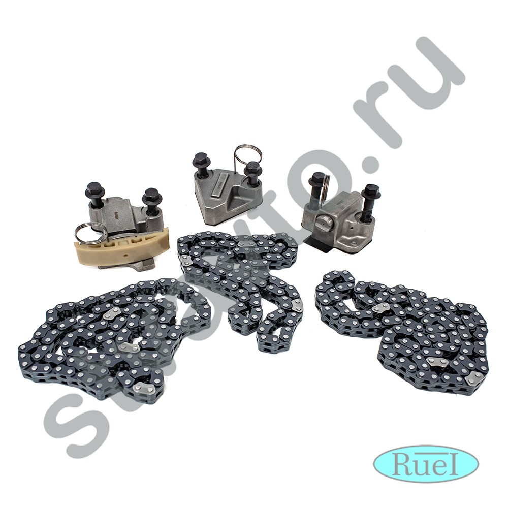 ЦЕПИ ГРМ В СБОРЕ С НАТЯЖИТЕЛЯМИ (КОМПЛЕКТ-3 ЦЕПИ И 3 НАТЯЖИТЕЛЯ) CHEVROLET CAPTIVA (3.2, 3.0), CAMAR